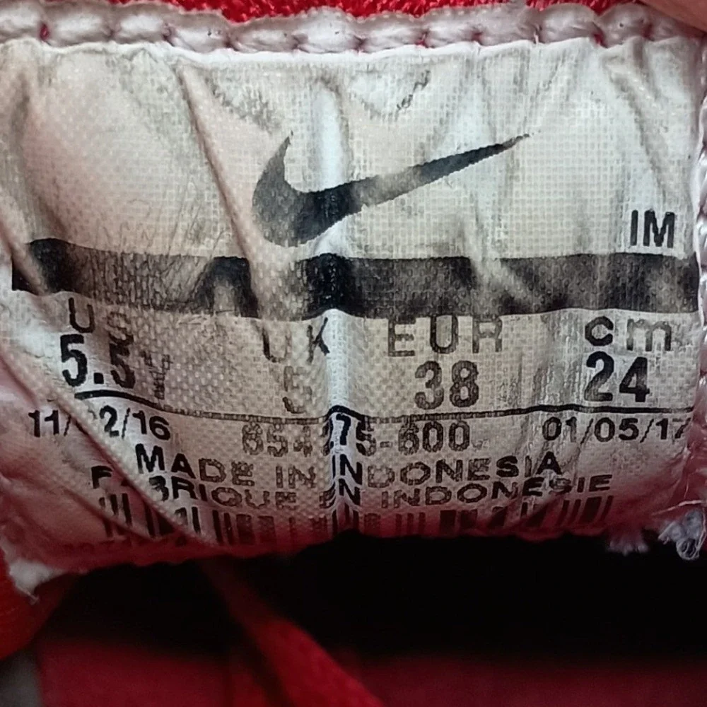 Nike Air Huarache Run‎ GS Red Sneakers Youth Size 5.5Y